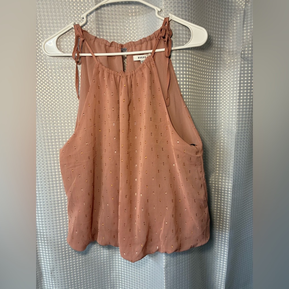 RO & DE  Blush Pink Sleeveless Top large